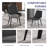 7-Piece Modern Rectangular Sintered Stone Dining Table Set With 6 Faux Leather Chairs-786215845