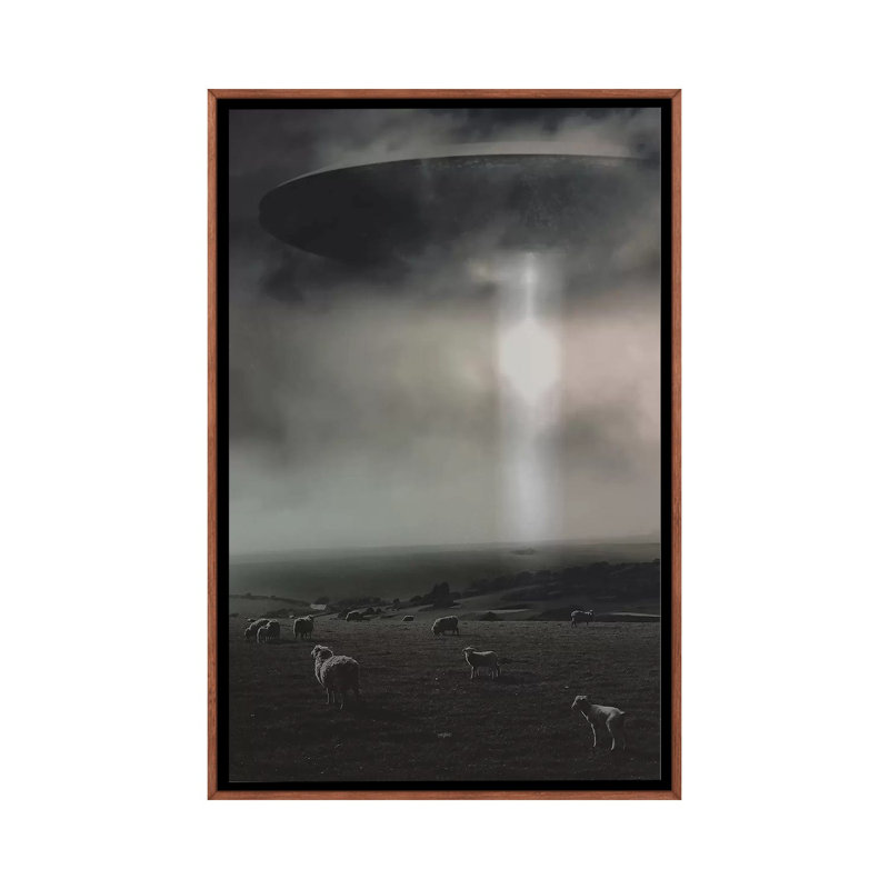 Abduction by Rob Hakemo - Print on Canvas, 101.6 cm H x 66.04 cm W, Classic Brown Wood Framed