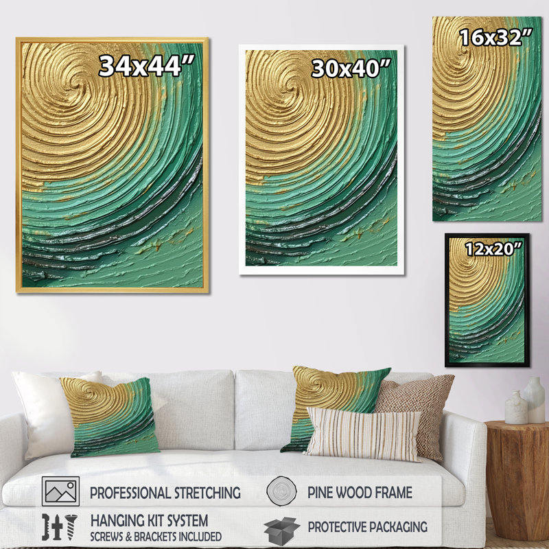 Reproduction d'art sur toile encadrée, Cadre flottant noir, 40" H x 30" W