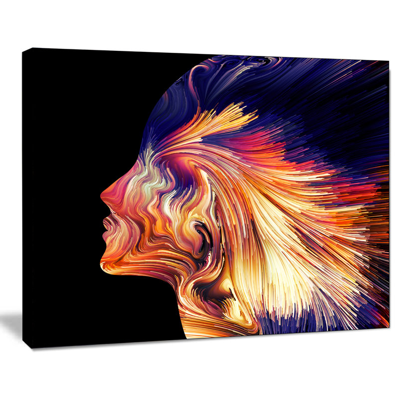«Explosion of Thought», reproduction d'art graphique sur toile tendue, H 30 po x l 40 po