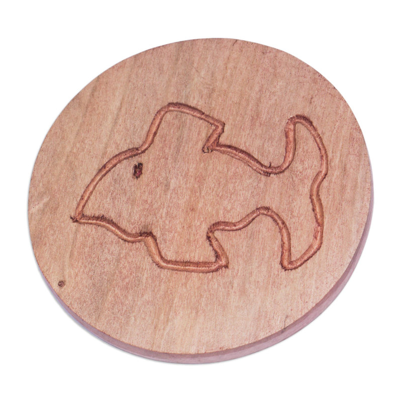 Wood Round 2 Piece Coaster Set
