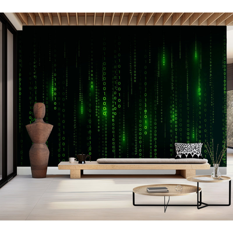 Premium Wallpaper Wall Mural - Matrix Code, 96" L x 120" W