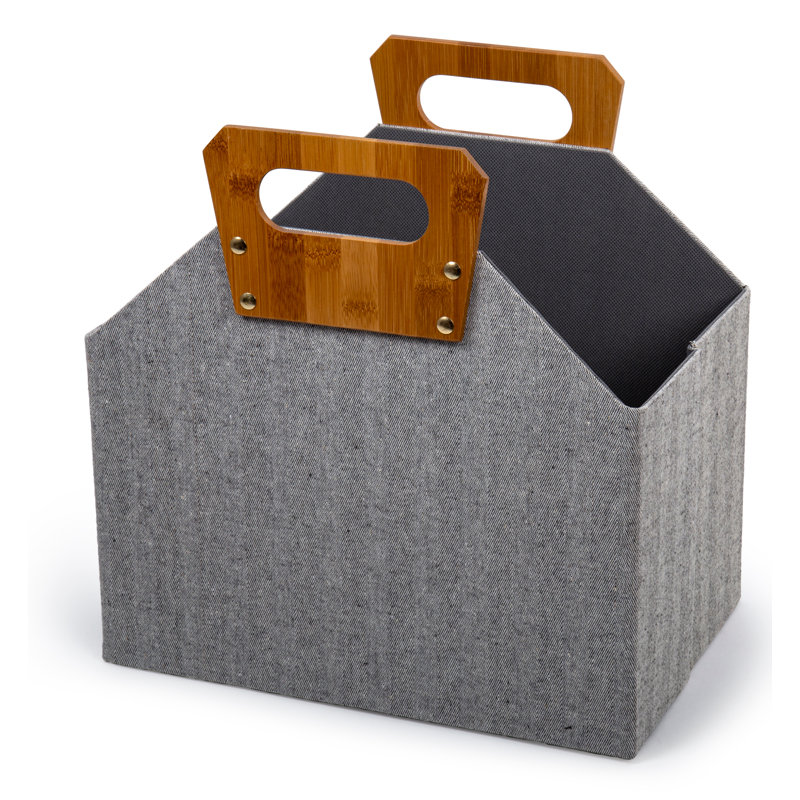 Élégant panier en tissu pliable, Gris