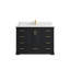 Boston 48 po X P 22 po D Meuble-lavabo simple en fer forgé avec quartz Cove Edge-108517464