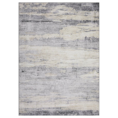 Tapis moderne et abstrait - lavable, doux, à poils courts, antidérapant, résistant aux marques, tapis vieilli - pour le salon, la chambre à coucher, le bureau,
