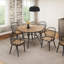 Indoor Dining Round Table With Metal Legs, Light Birch