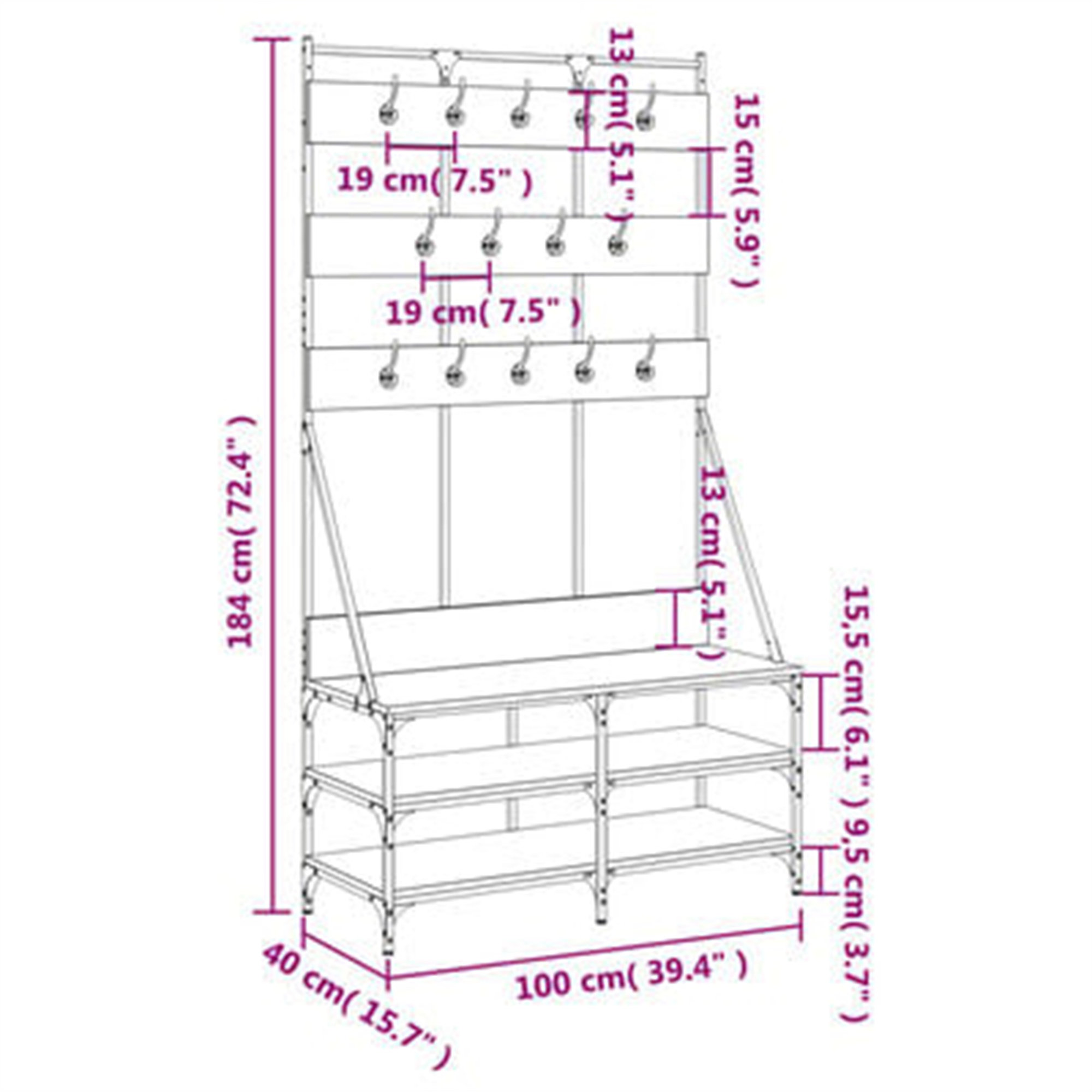 Pants Rack Height Rebrilliant 100cm Clothing Rack | Wayfair.co.uk