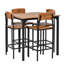 Ensemble de table de bar 5 pièces à hauteur de comptoir, une table avec quatre chaises