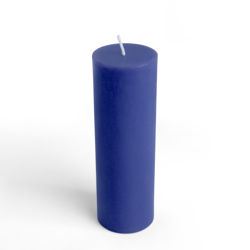 2 X 6 Inch Pillar Floating Candle, 24, Blue, 6" H x 2" W x 2" D
