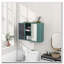 Armoire de rangement murale avec 2 portes en miroir et tablette ouverte-332715752