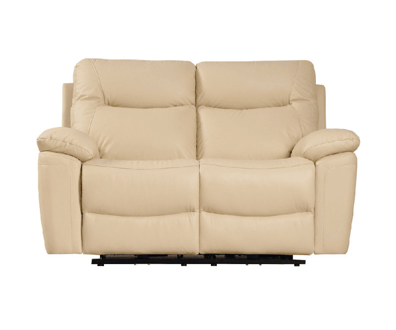 Amarien Genuine Leather Electric Power Recliner 2 Seater, Cream
