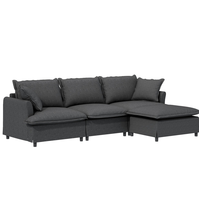 Canapé modulaire en chenille avec canapé Co, Gris