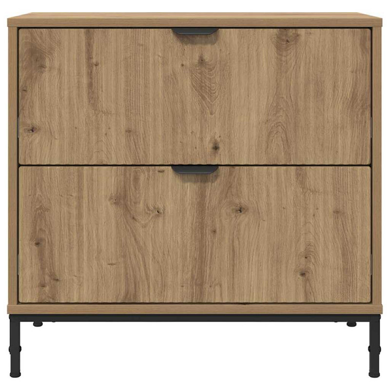 63.5cm W Manufactured Wood Bedside Table, Artisan Oak
