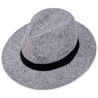 Men's Top Hat, Linen Material, Flat Edge, Middle-aged And Elderly Men's Sunshade Hat, Leisure Hat, Travel Hat, Men's Hat, Sunshade Cowboy Hat