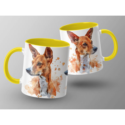 Basenji Watercolor Art Design 11oz Coffee Mug
