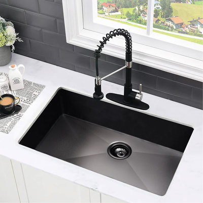 30" Kitchen Sink Undermount - Stainless Steel 18 Gauge, Soundproof, Heatproof, Stainproof, Scratchproof, Rustproof, Deep Basin, X Groove Drainage, 3.5" Drain Hole 30"X18" Steel, Sound Dampening, Heat