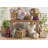 Bodo Round Hat Boxes with Lids, Vibrant Scallop Print with Faux Leather Lids, Poly-Cotton and Non-Woven PP Liner, Large, Medium and Small, Stackable and Nestable-92323752