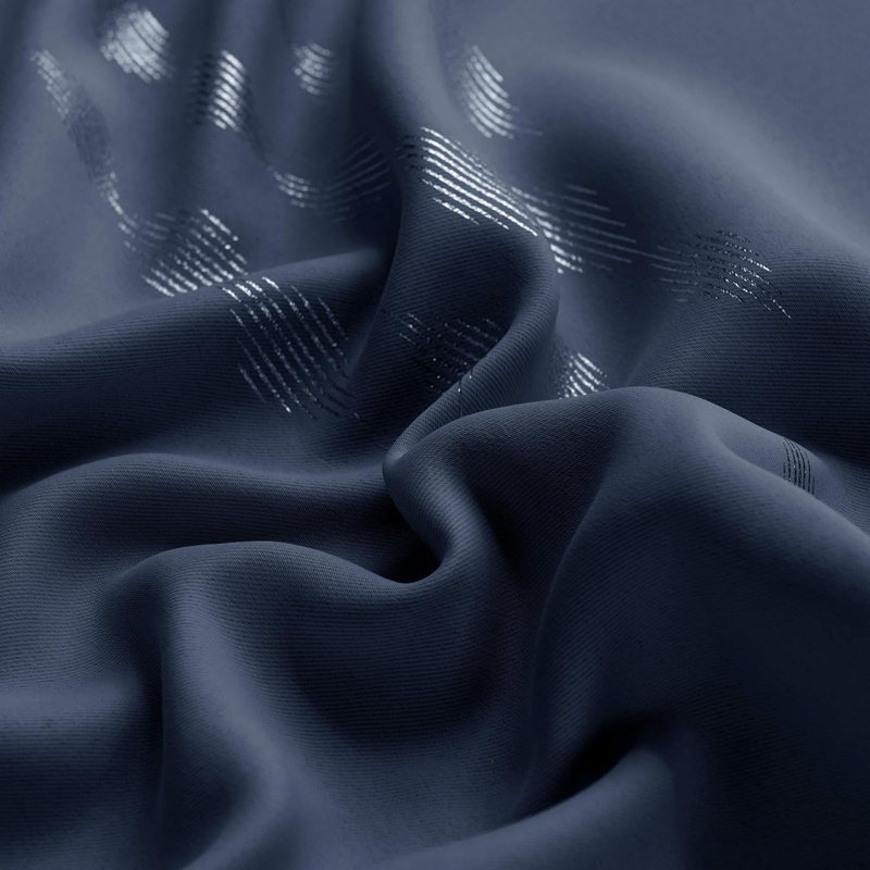Blackout Curtain Pair, 140cm Wide x 180cm Drop, Dark Blue