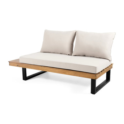 2 places à gauche - Bois beige pour le salon, 65,38 po Profondeur, 29,61 po de largeur, 29,46 po de hauteur, 52,3 lb. Poids fabriqué en bois, lb