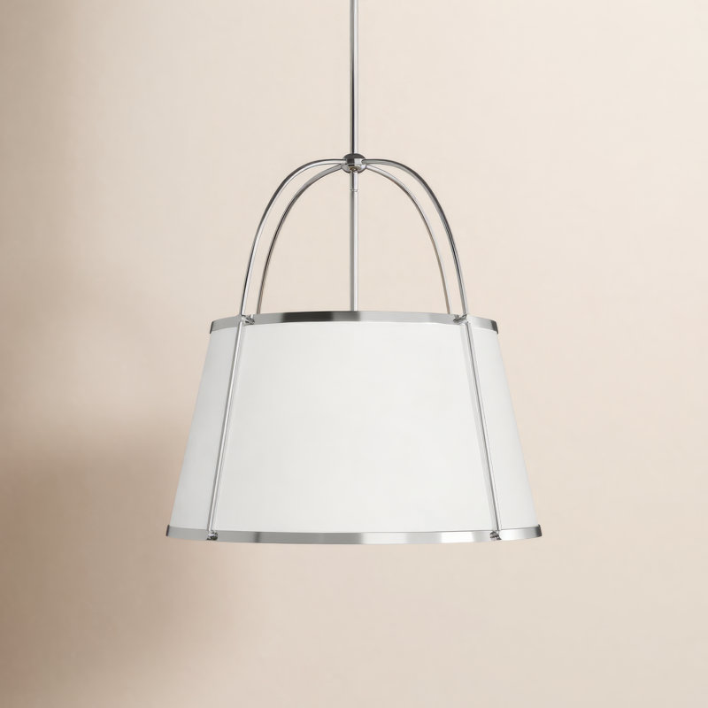 Moxie 4 - Light Dimmable Drum Chandelier, Polished Nickel