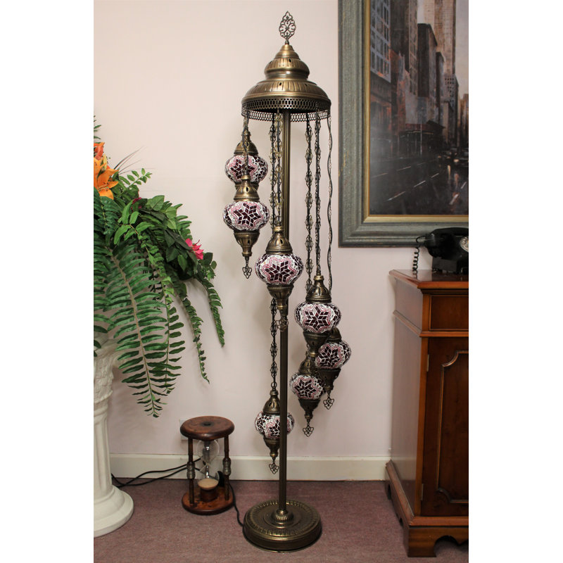 Flynn 165cm Lighting Floor Lamp, Antique Bronze, Red