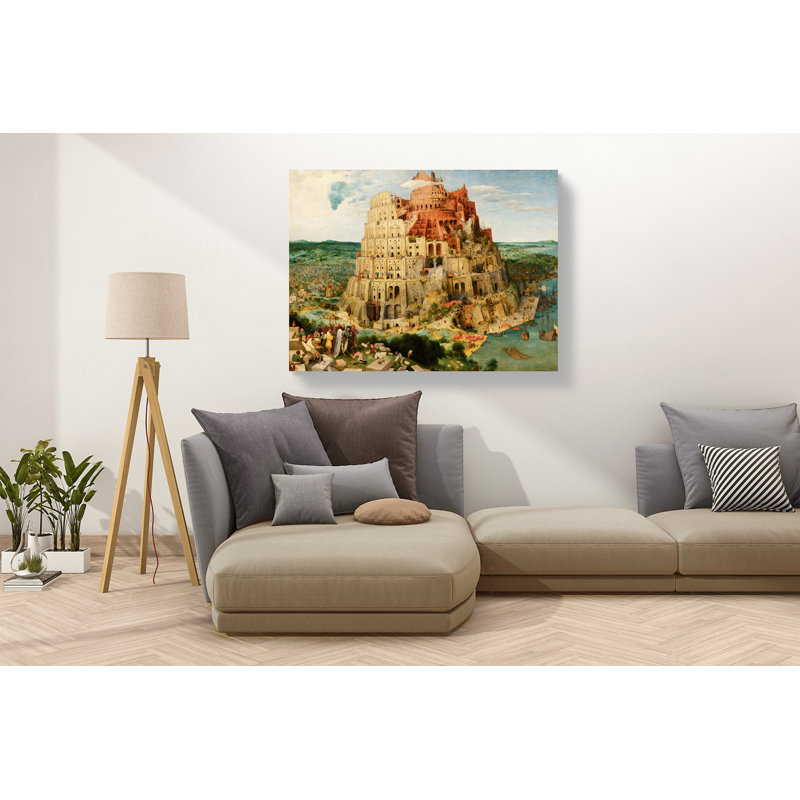 The Tower Of Babel by Pieter Bruegel The Elder - Wrapped Canvas Painting, 50cm H x 70cm W x 4cm D