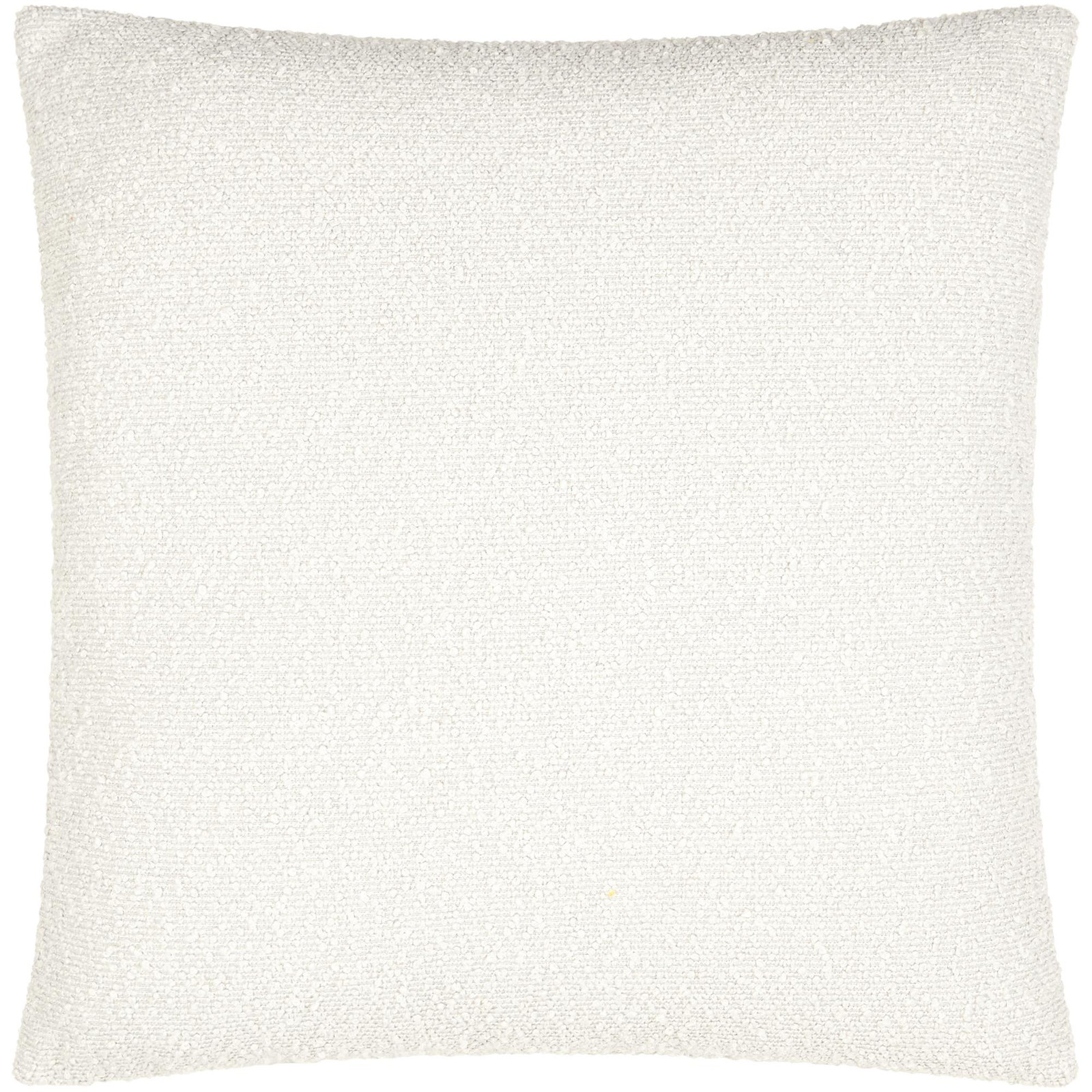 Amalfi Boucle Throw Pillow, Down, 22" x 22", Light White