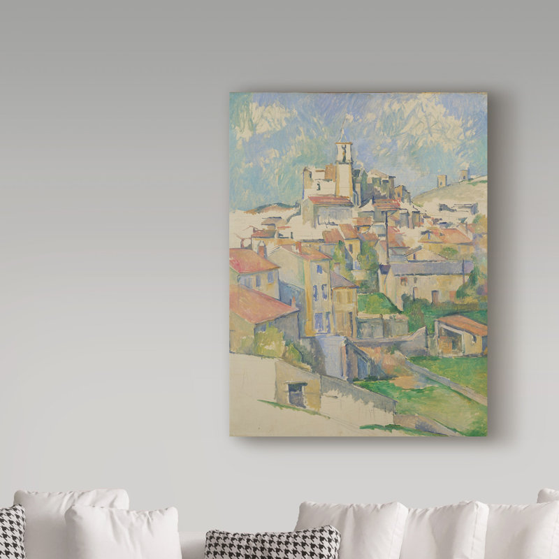 "Gardanne" par Paul Cezanne - reproduction sur toile, H 32 po x l 24 po x P 2 po