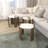 Modern Coffee Table, White & Walnut, 17.5 x 16.1 x 17.5 inches | 100% Melamine Coated Particle Board, Thickness: 0.7 inches | Stylish Design for Living Room, Durable & Contemporary Furniture Piece-984773256