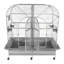 Double cage d'ara avec diviseur - Platine-3278015