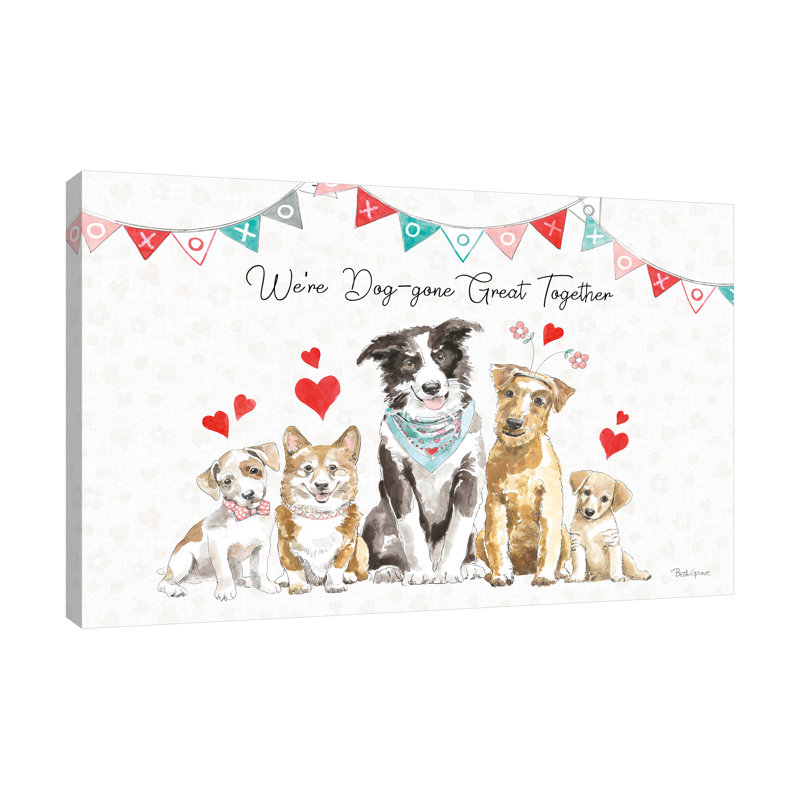 «Paws Of Love I», toile tendue par Beth Grove, H 16 po x l 24 po x P 1,5 po