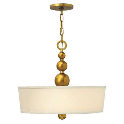 Raven 3 - Light Polished Nickel Drum Pendant