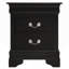 Table de chevet noire élégante avec rangement-609876242