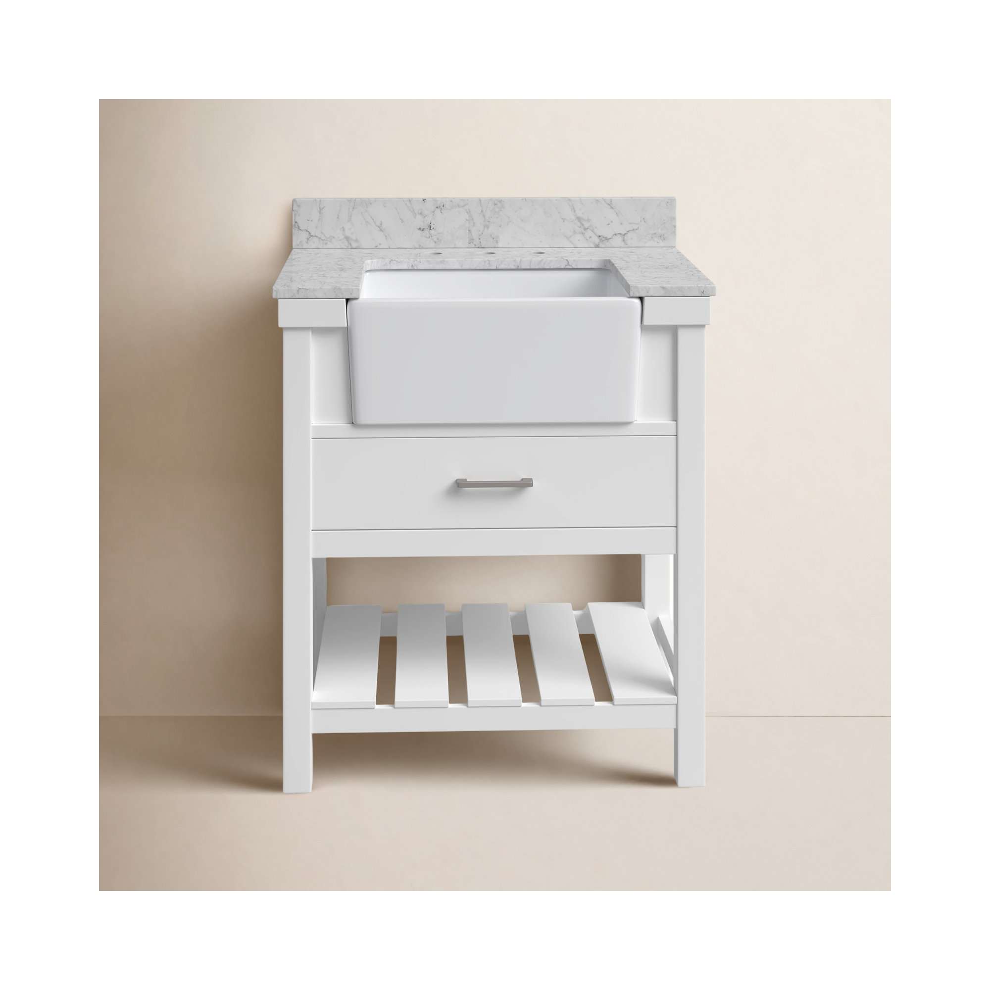 Pelaghia 30'' Single Bathroom Vanity, White
