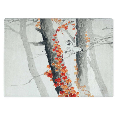 Tempered Glass Birds and Ivy Chopping Board