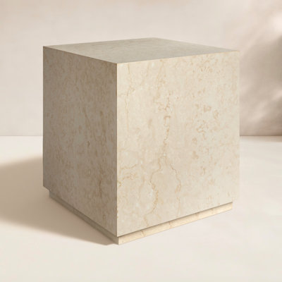Calypso 20'' Marble Outdoor Side Table