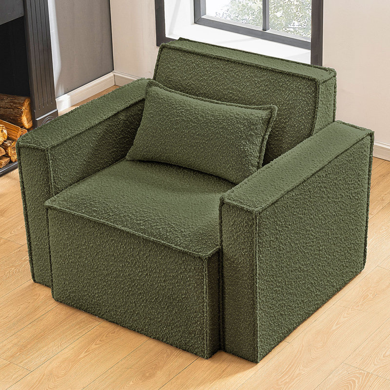 Fauteuil de 39 po de large Taufner, Boucle verte