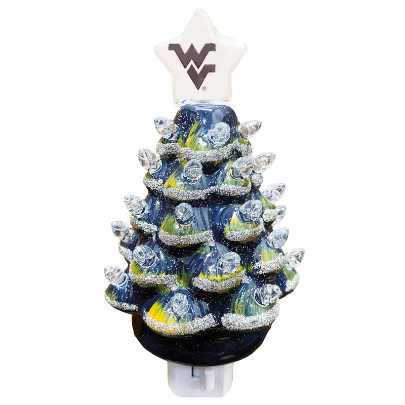 Arbre de Noël 6,5 po Nite Lite, Mountaineers de West Virginia
