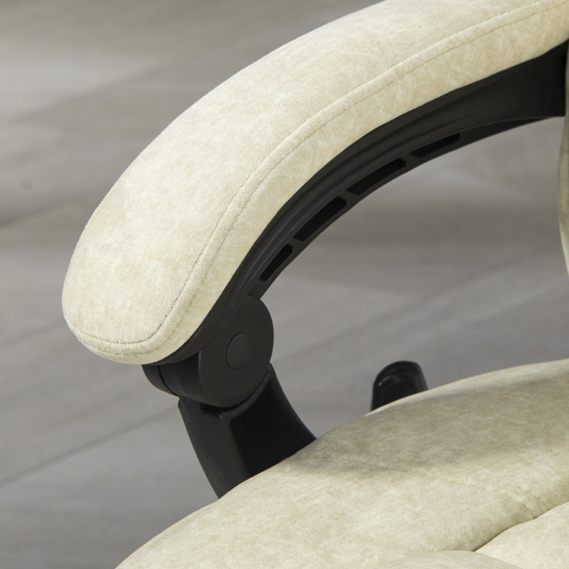 Fauteuil de massage avec repose-pieds, fauteuil de bureau de direction avec 6 points de vibration et chaleur, fauteuil d'ordinateur inclinable, fauteuil de bureau pivotant, hauteur réglable