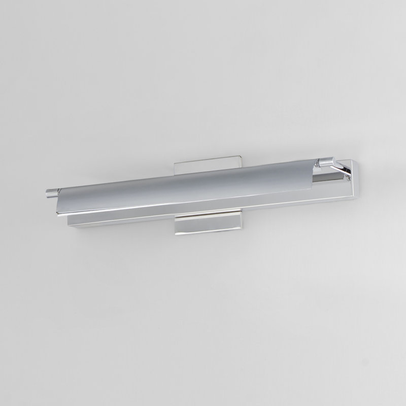 Delica LED Flush Mounted Sconce, Polished Chrome, 4.75" H x 20.25" W x 6" D