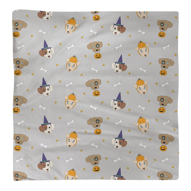 No Pattern Square Napkin, 10" x 10", Gray/Brown/Orange, Cotton
