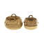 Ensemble de 2 paniers ronds en osier / rotin
