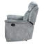 Fauteuil inclinable capitonné gris argenté Delaware