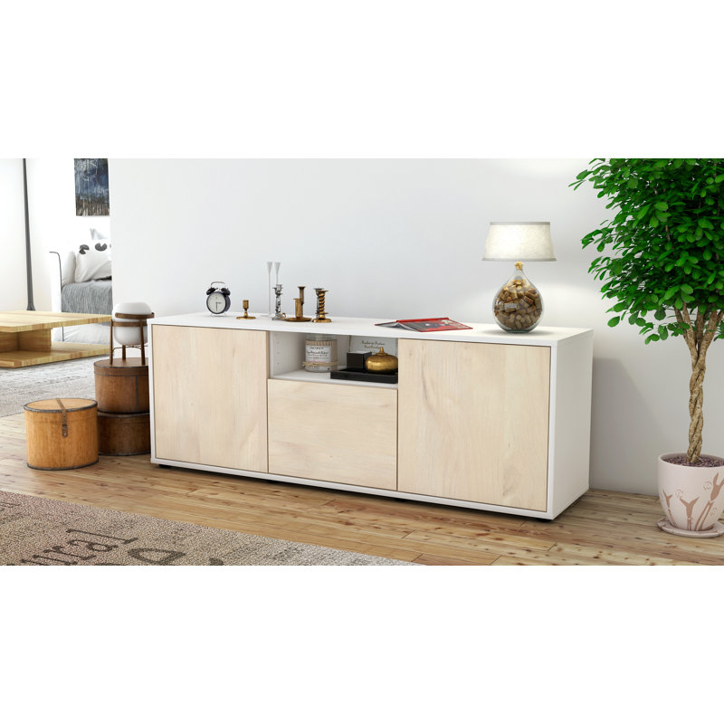 Wygant Unfinished TV Stand for TVs up to 60, Cedar / Matte White