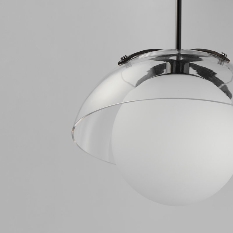 Domain 1 - Light Pendant, Black Chrome, Clear