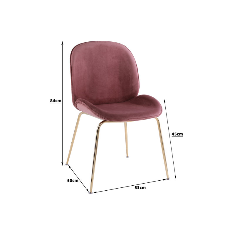 Chaise d'appoint, Rose, Doré