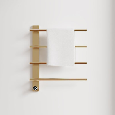 4-Bar Wall-Mounted Electric Towel Warmer with Timer