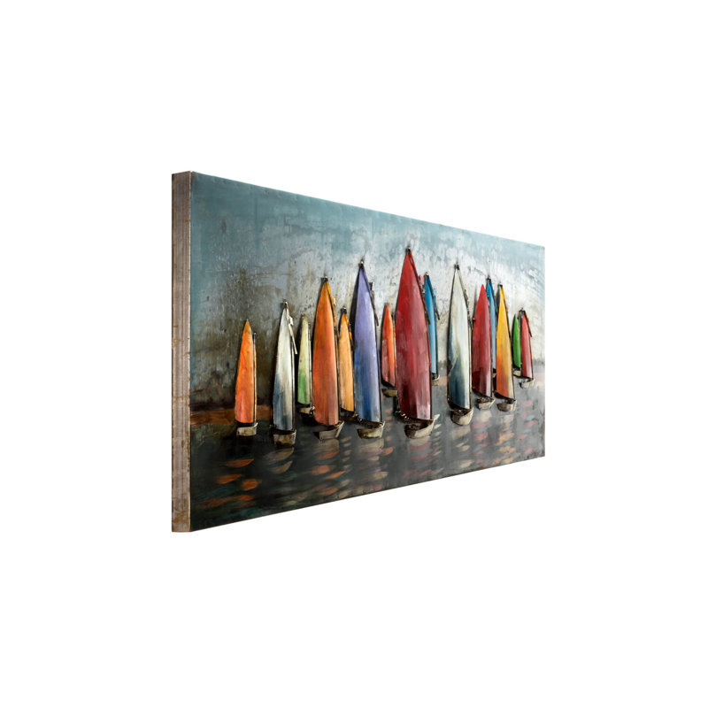 Speedy Boats print on metal