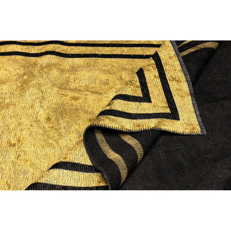 Rapture Cotton/Acrylic/Rayon Ebony/Olive Green Area Rug, Rectangle 7'10" x 9'10"
