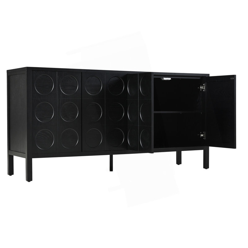 Élégante armoire de rangement avec une porte géométrique unique